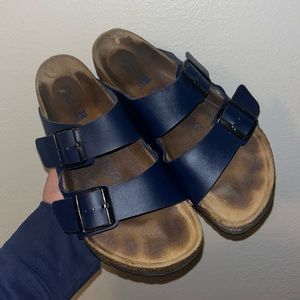 Birkenstock size women’s 7/men’s 5 Blue Leather Sandals